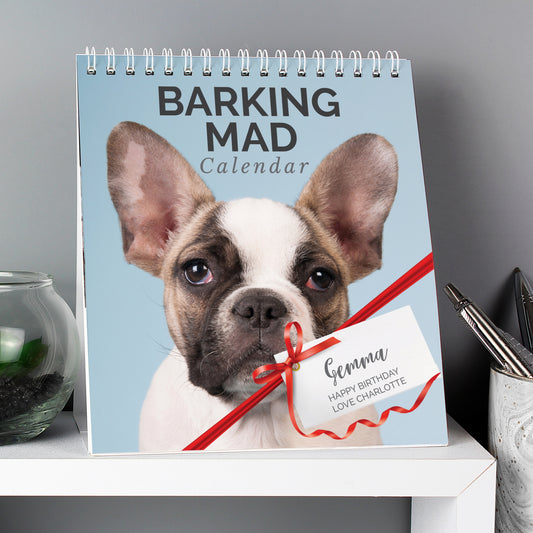 Personalised Barking Mad Dog Desk Calendar - MK&JD Gifts