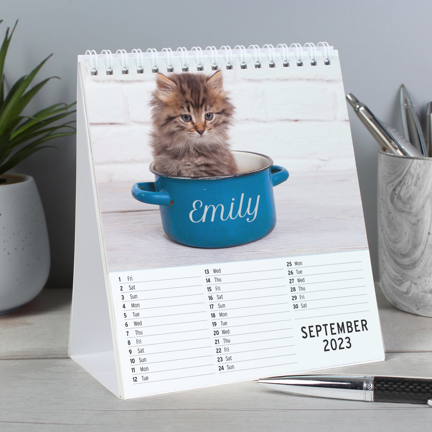 Personalised Cats and Kittens Desk Calendar - MK&JD Gifts