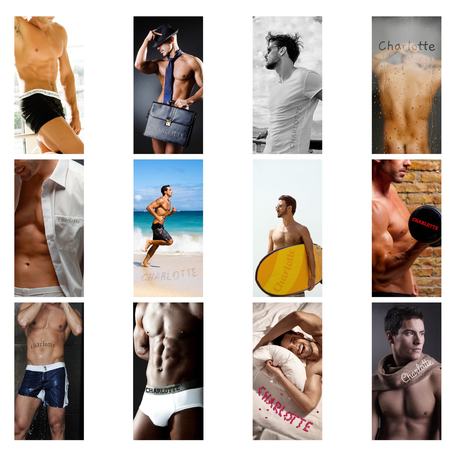 Personalised Hot Hunks Desk Calendar - MK&JD Gifts