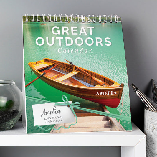 Personalised Outdoors Desk Calendar - MK&JD Gifts