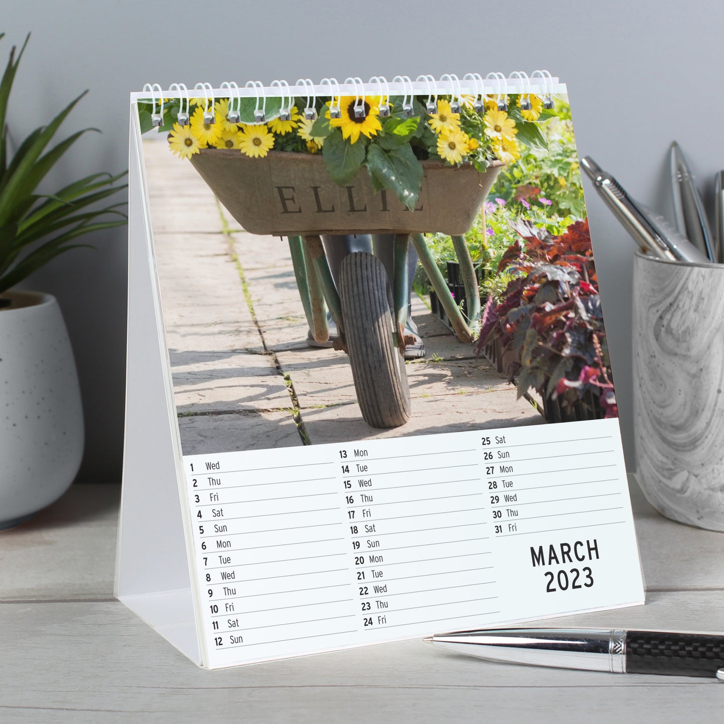Personalised Gardening Desk Calendar - MK&JD Gifts