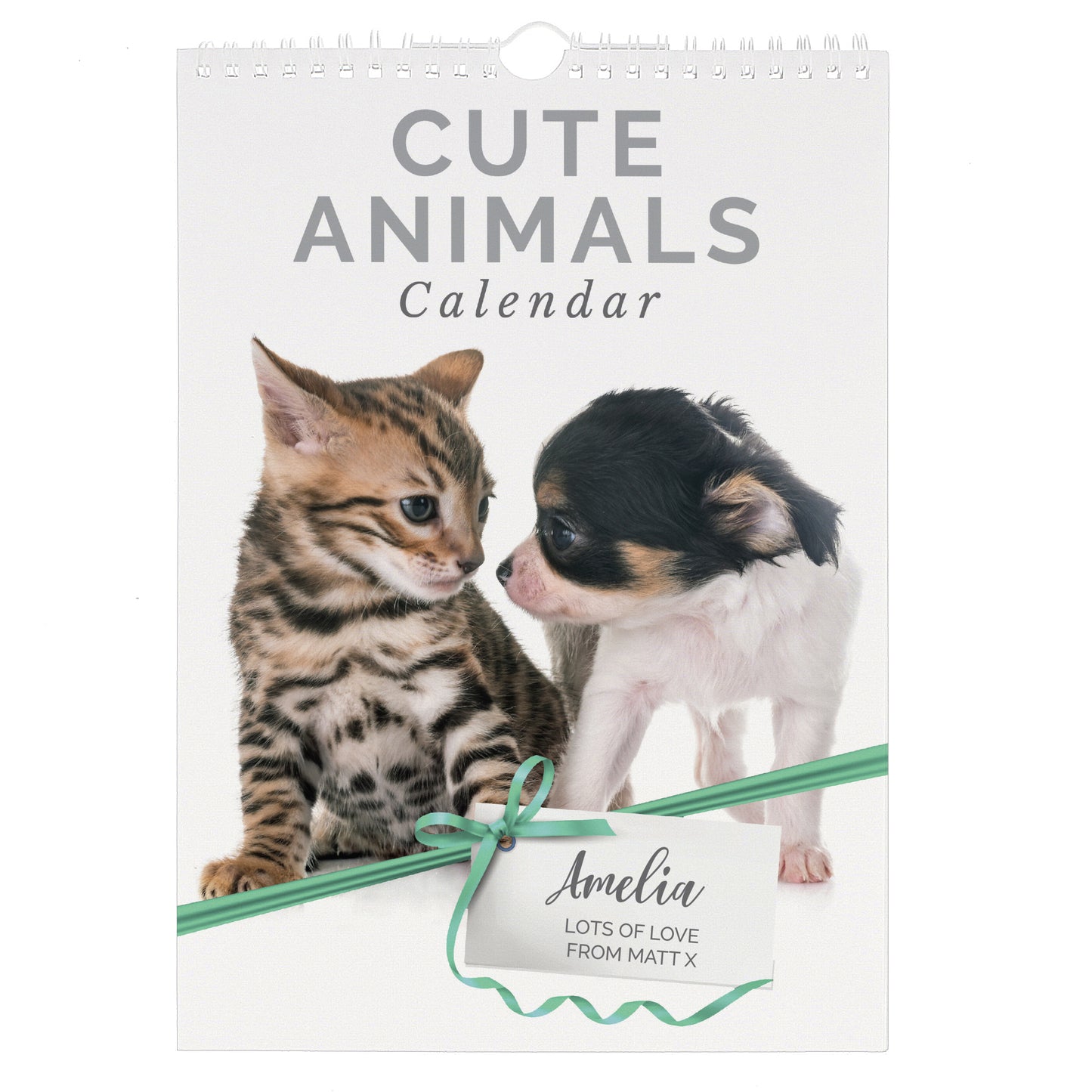 Personalised A4 Cute Animals Calendar - MK&JD Gifts
