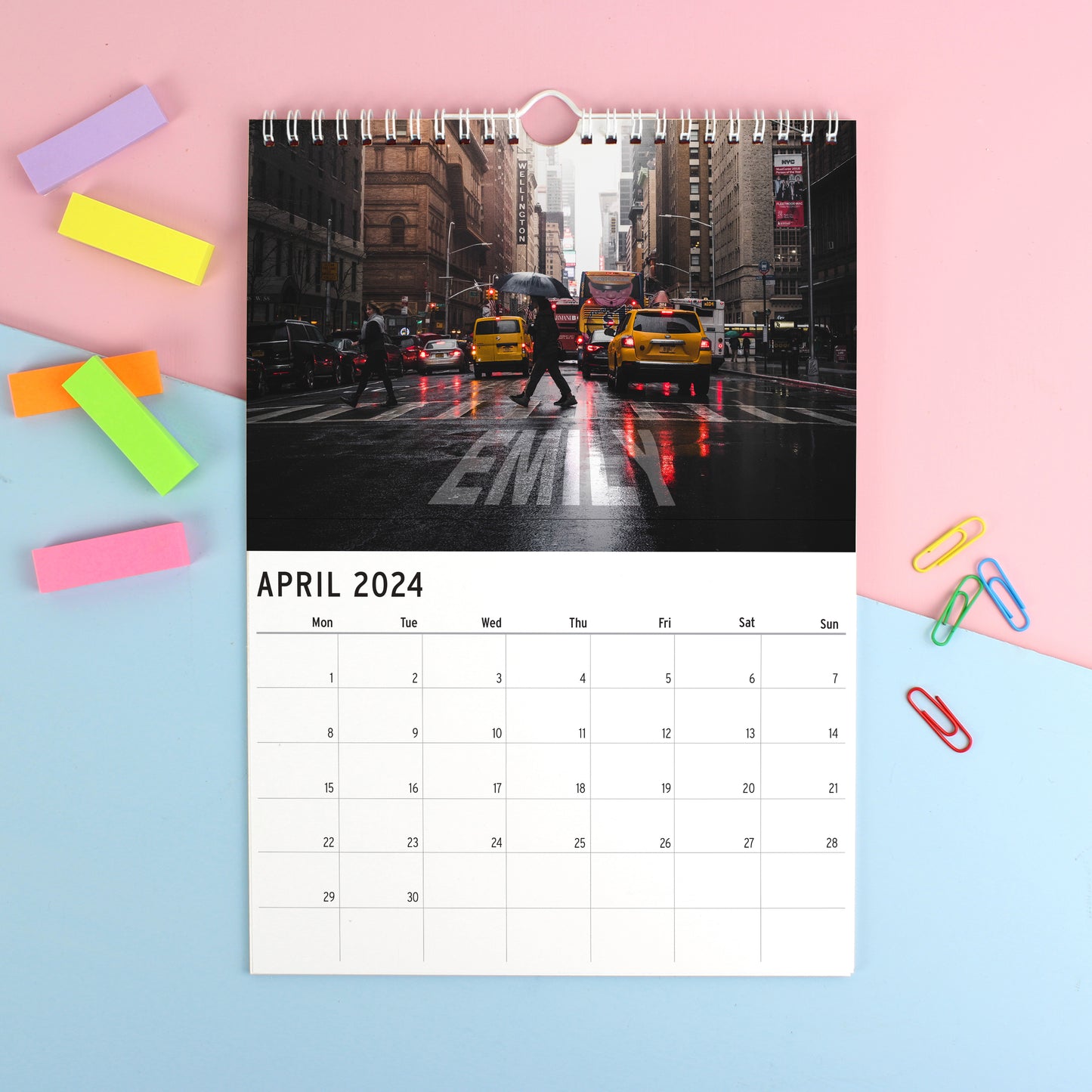 Personalised A4 New York Calendar - MK&JD Gifts