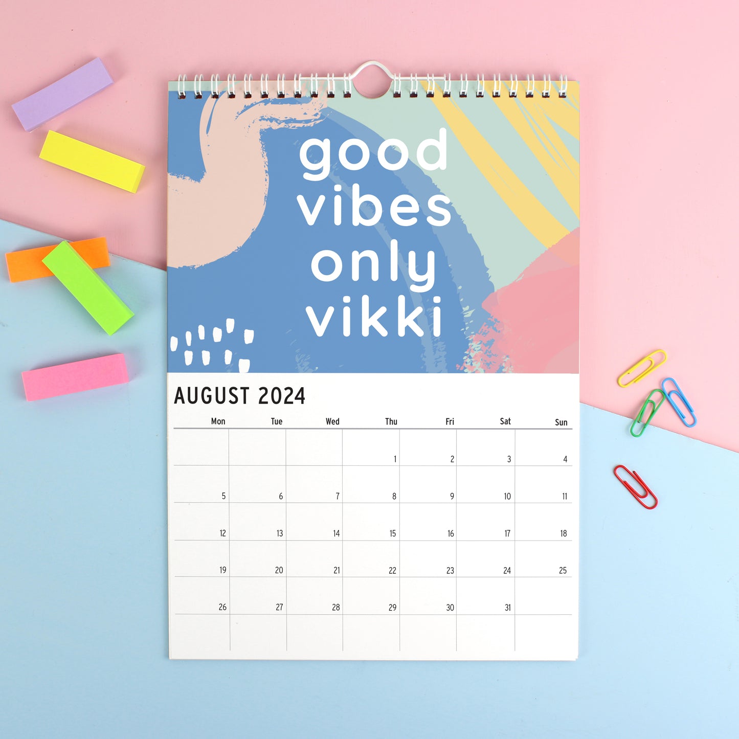 Personalised A4 Motivational Quotes Calendar - MK&JD Gifts