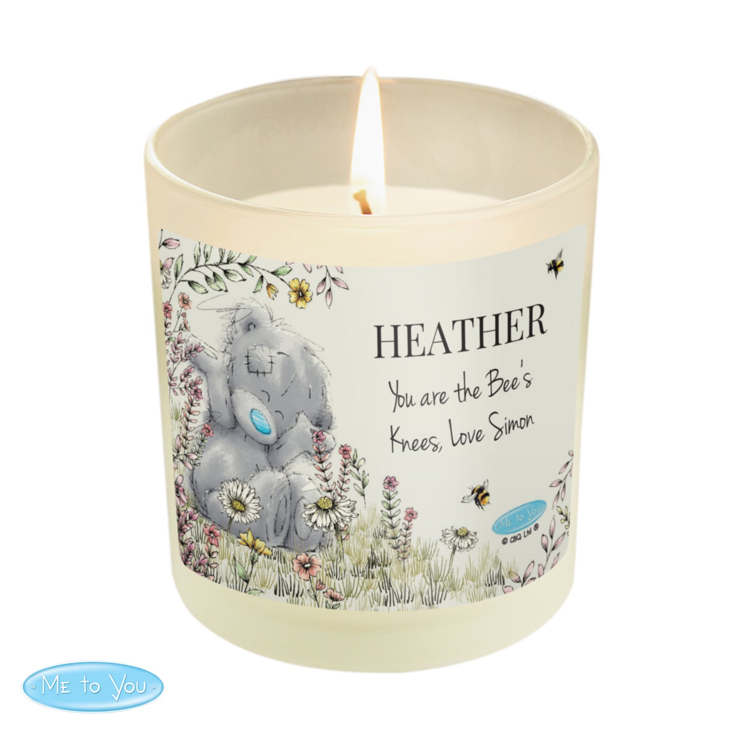 Personalised Me to You Bees Scented Jar Candle - MK&JD Gifts