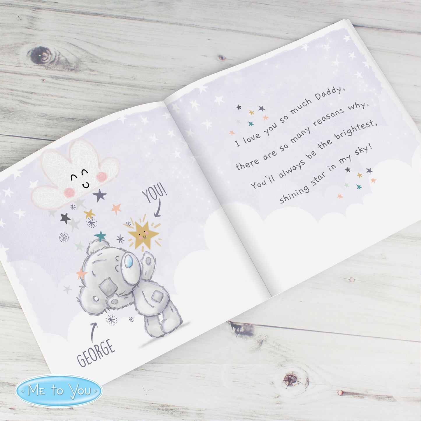 Personalised Tiny Tatty Teddy Daddy You're A Star Poem Book - MK&JD Gifts