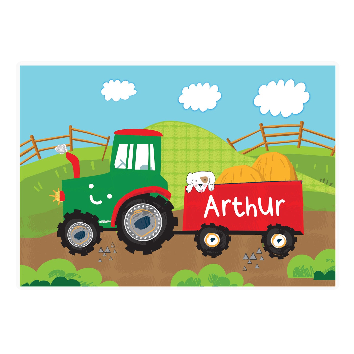 Personalised Tractor Placemat - MK&JD Gifts