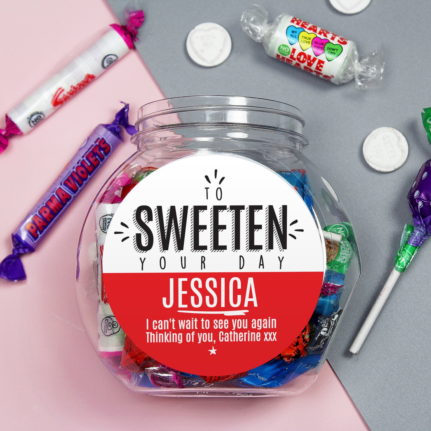 Personalised To Sweeten Your Day Sweet Jar - MK&JD Gifts