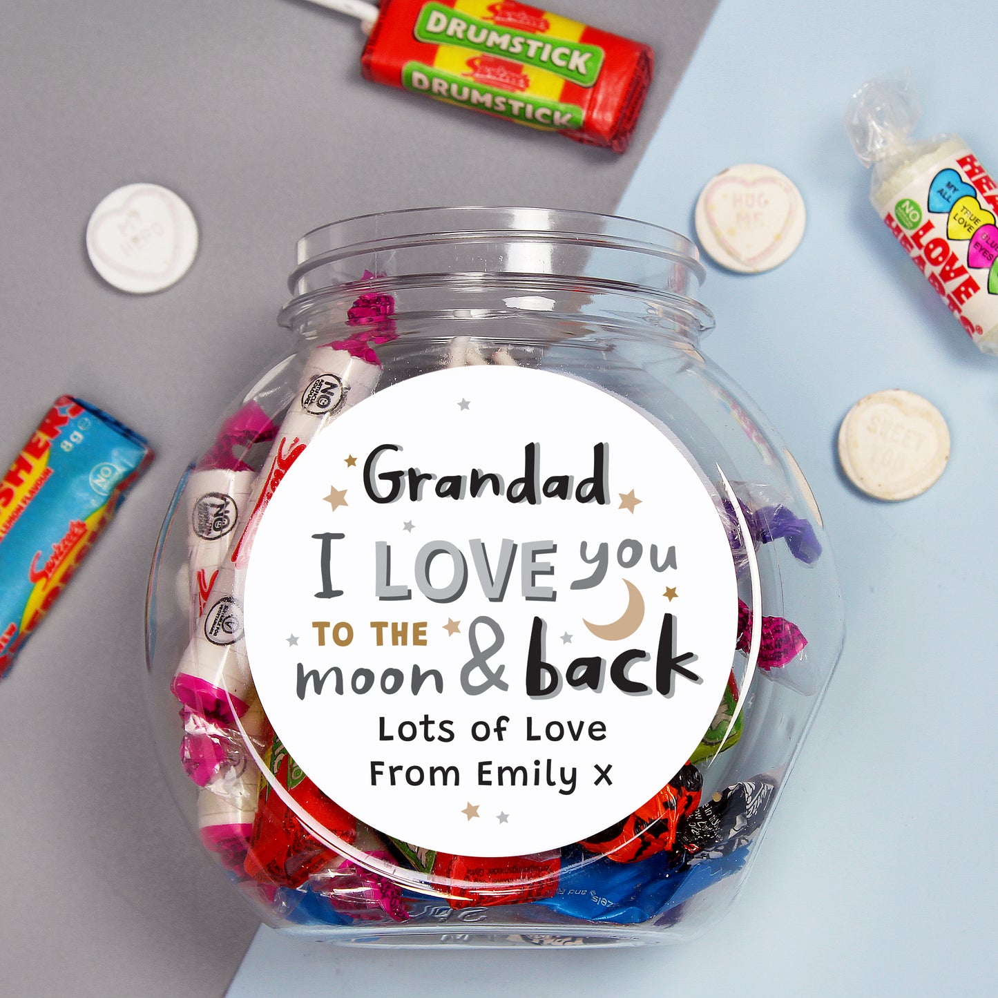 Personalised To the Moon and Back Sweet Jar - MK&JD Gifts