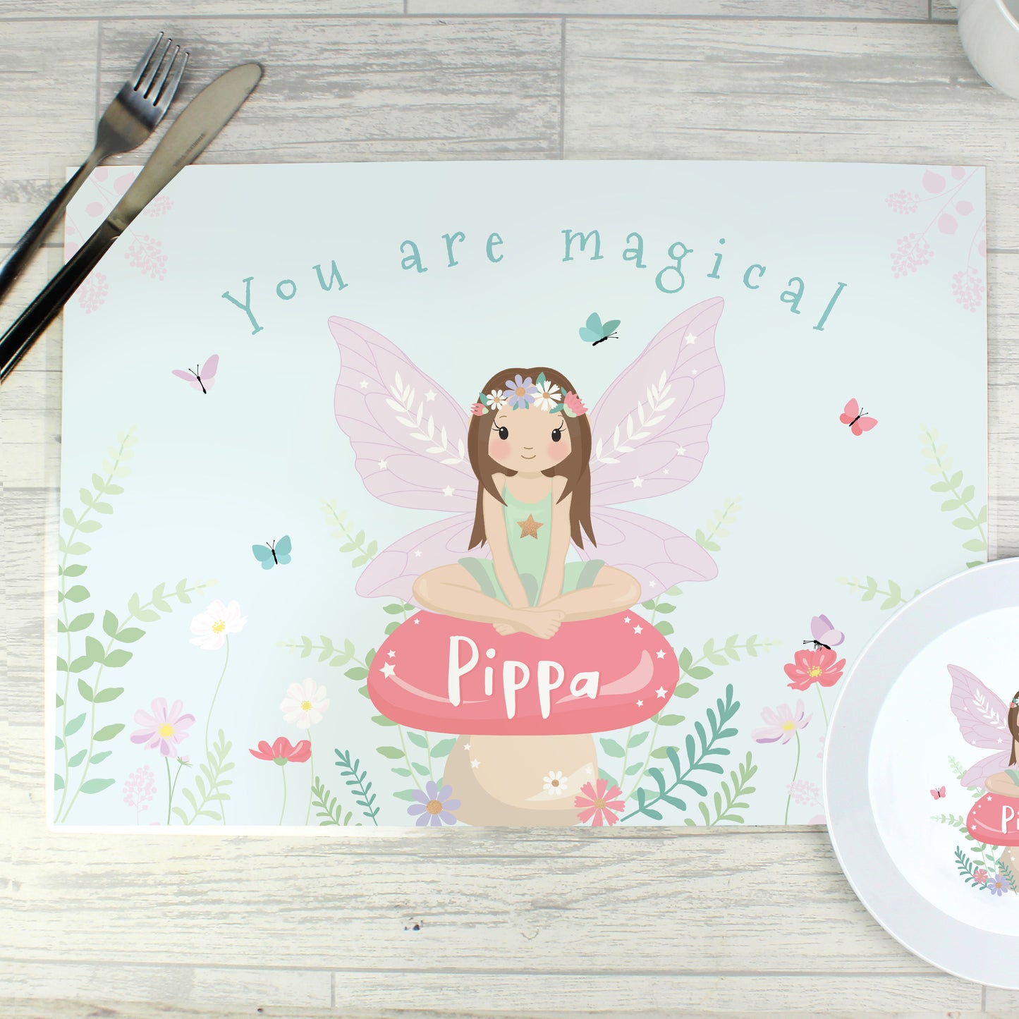 Personalised Toadstool Fairy Placemat - MK&JD Gifts