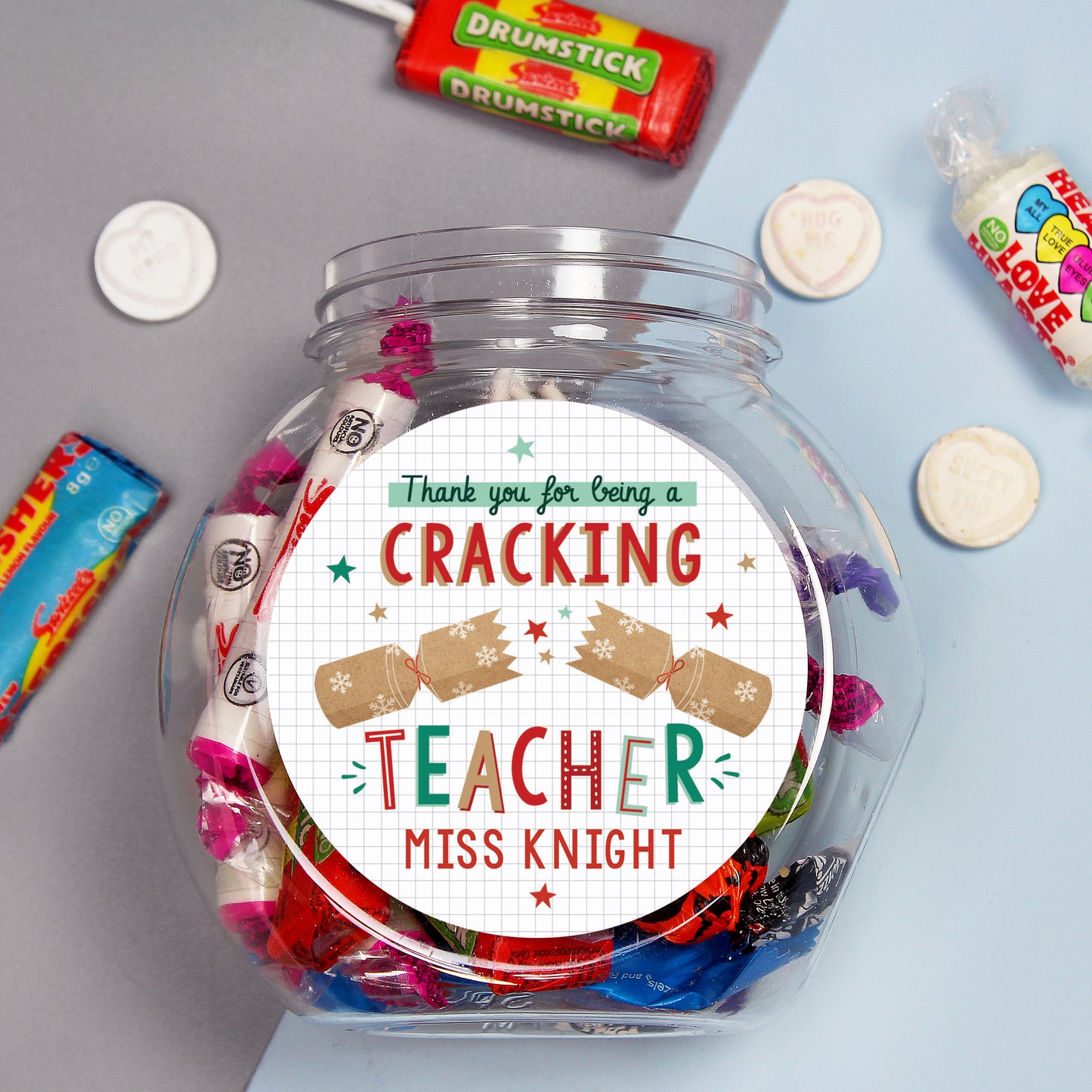 Personalised Cracking Teacher Sweet Jar - MK&JD Gifts