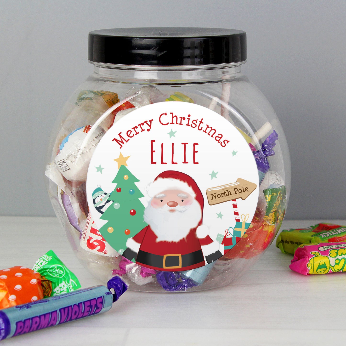 Personalised Santa Sweet Jar - MK&JD Gifts