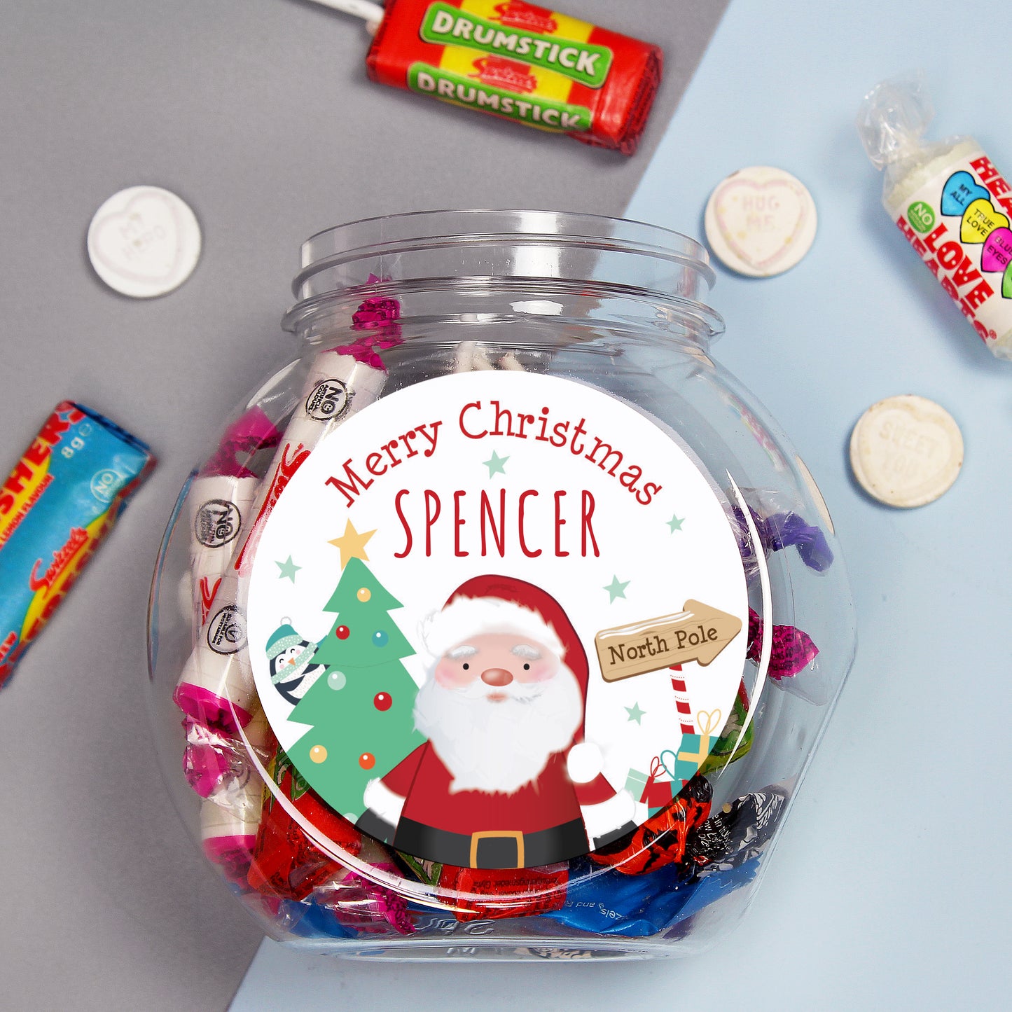 Personalised Santa Sweet Jar - MK&JD Gifts