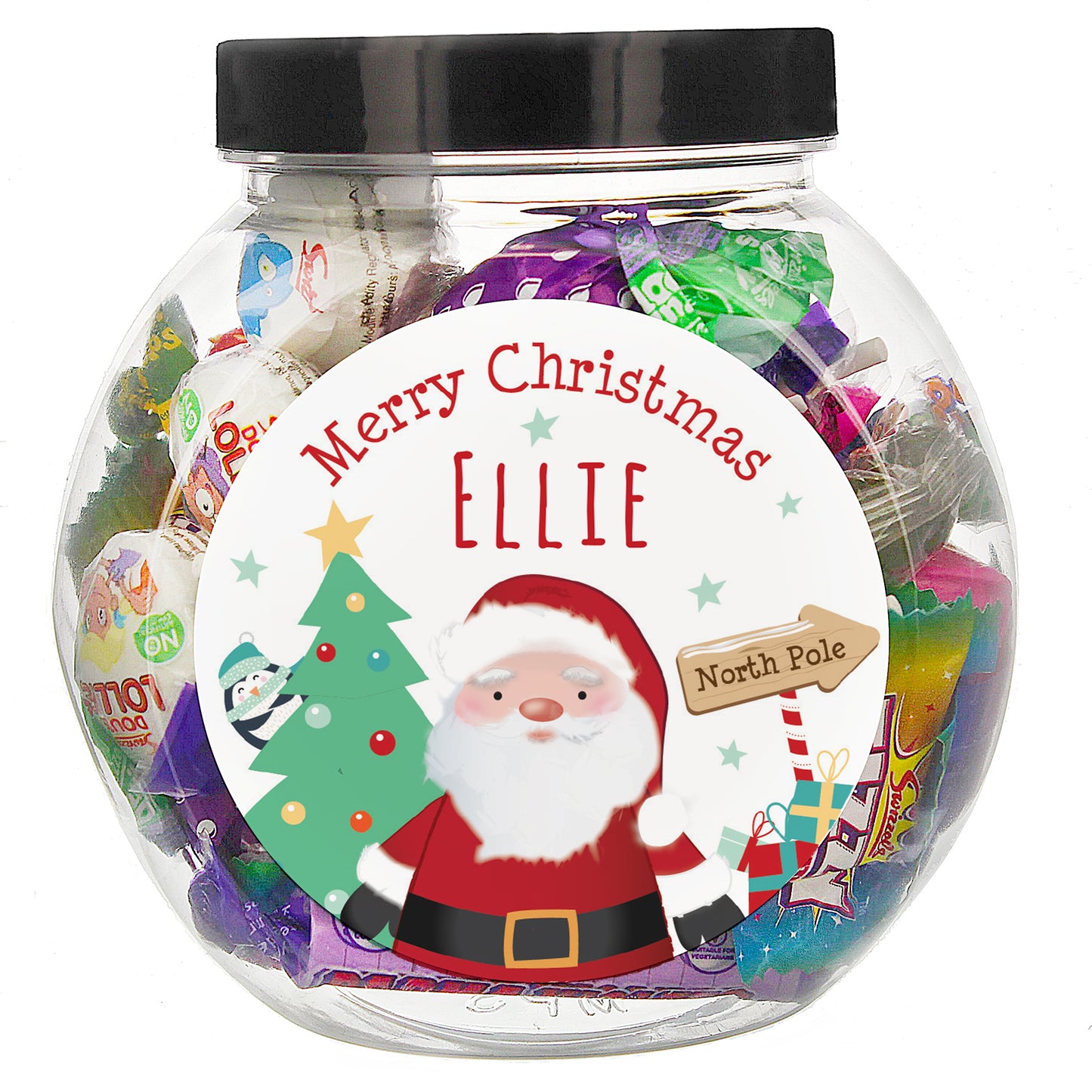 Personalised Santa Sweet Jar - MK&JD Gifts