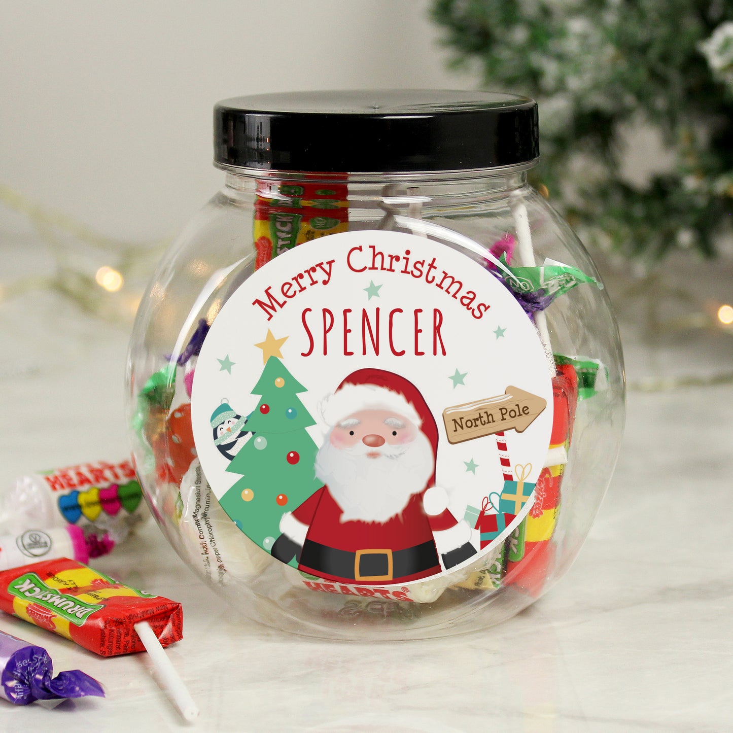 Personalised Santa Sweet Jar - MK&JD Gifts