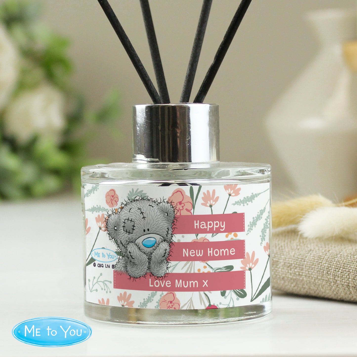 Personalised Me To You Floral Reed Diffuser - MK&JD Gifts
