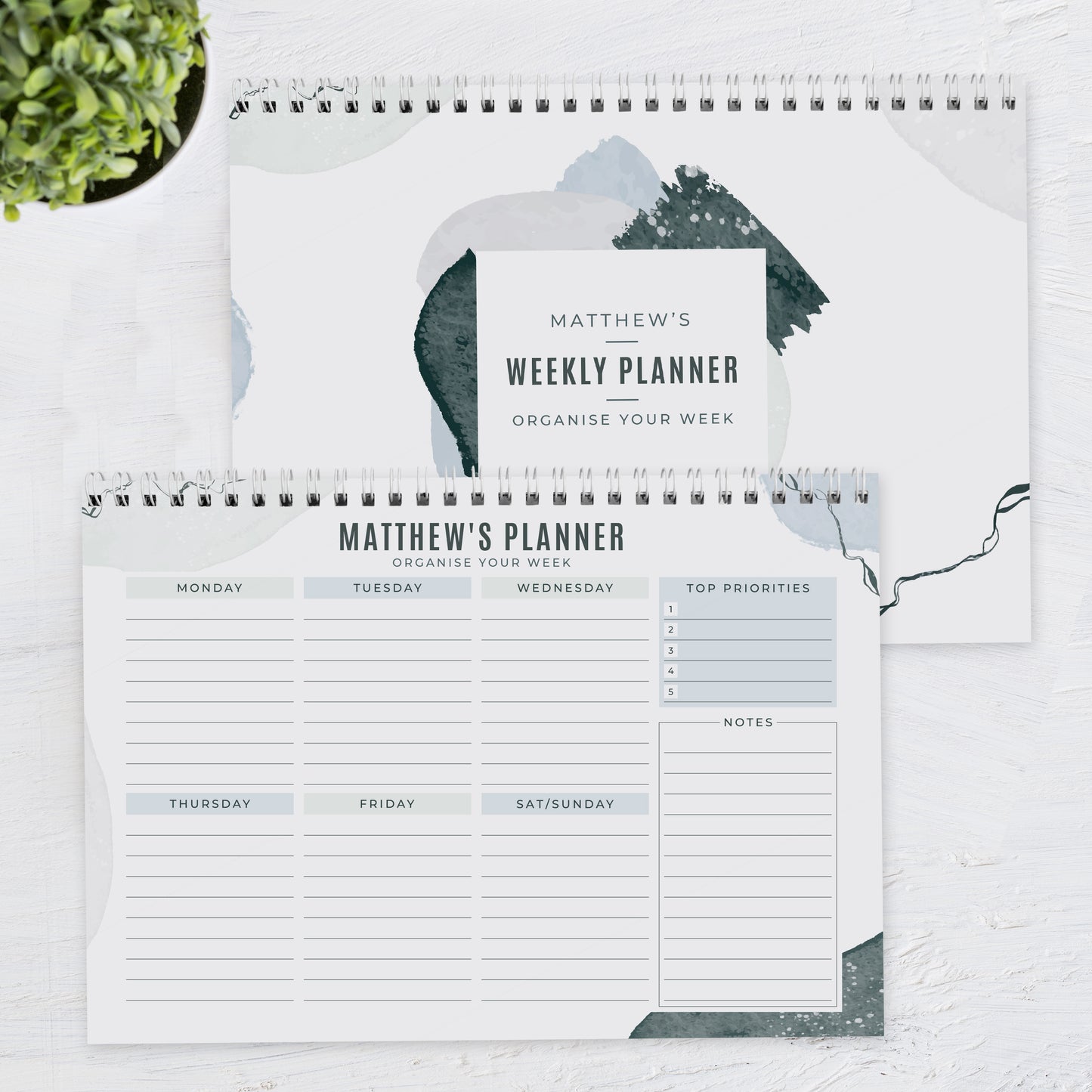 Personalised Abstract A4 Desk Planner - MK&JD Gifts