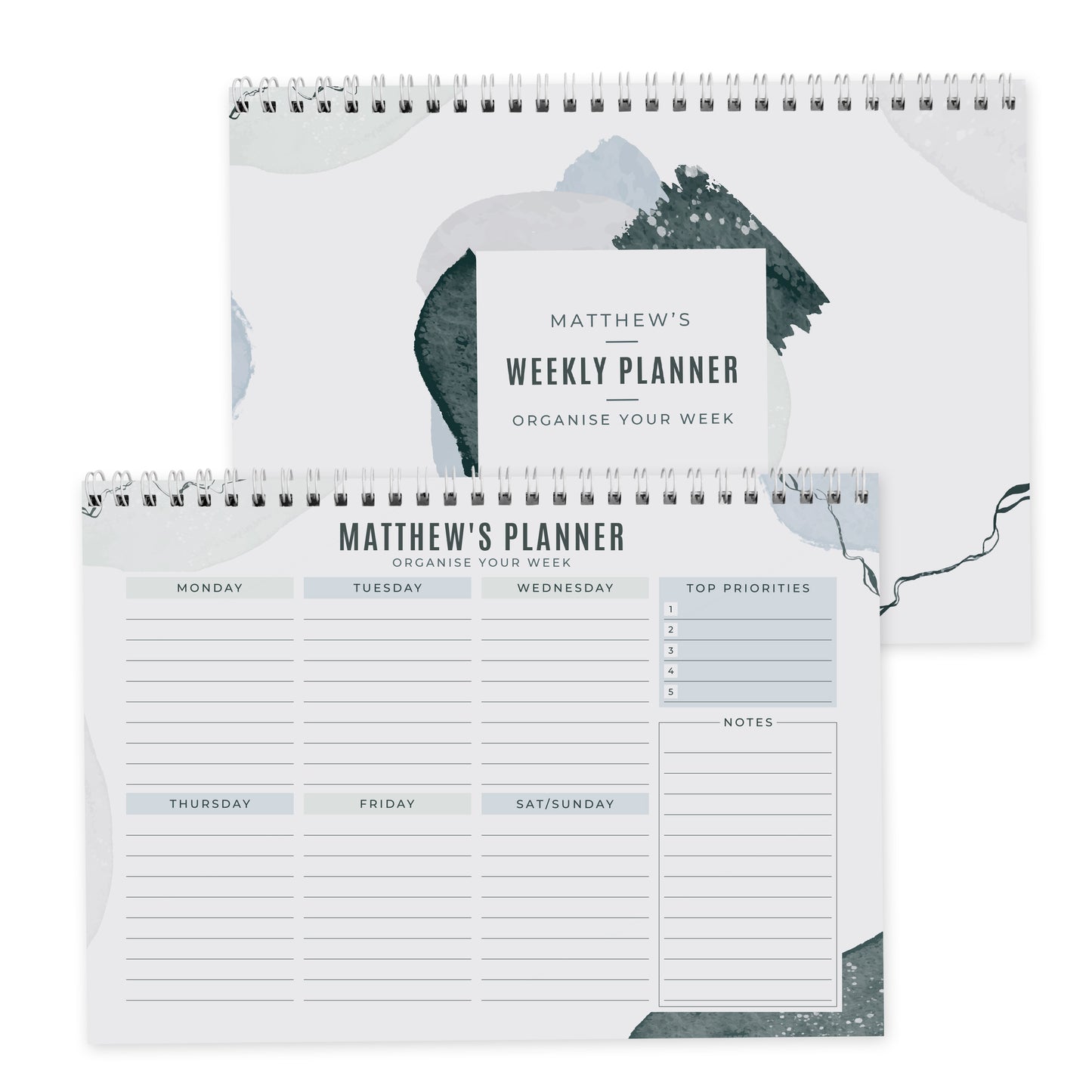 Personalised Abstract A4 Desk Planner - MK&JD Gifts