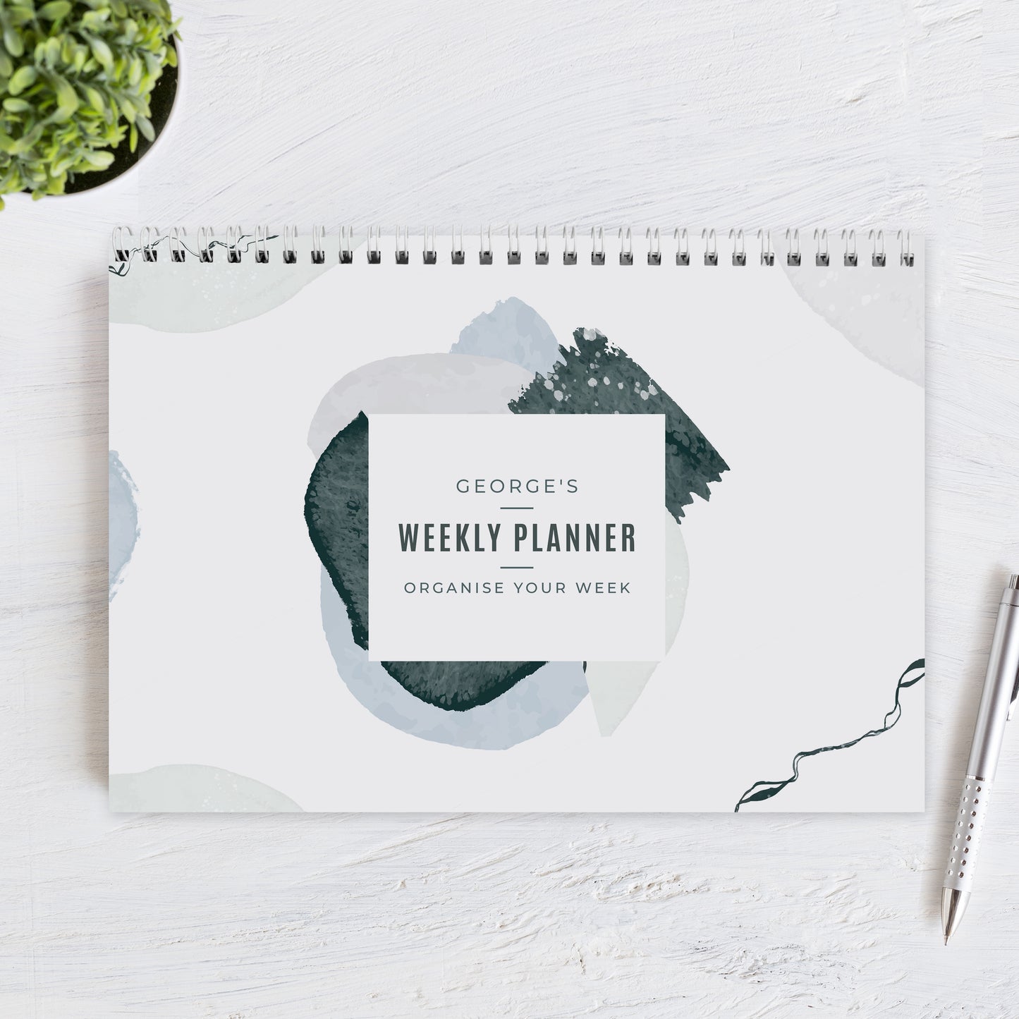 Personalised Abstract A4 Desk Planner - MK&JD Gifts