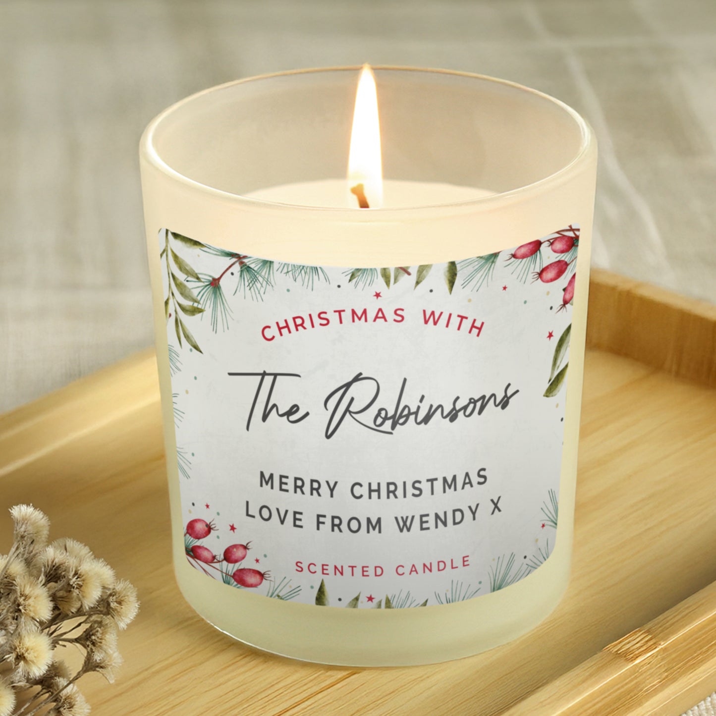 Personalised Christmas With... Scented Jar Candle - MK&JD Gifts
