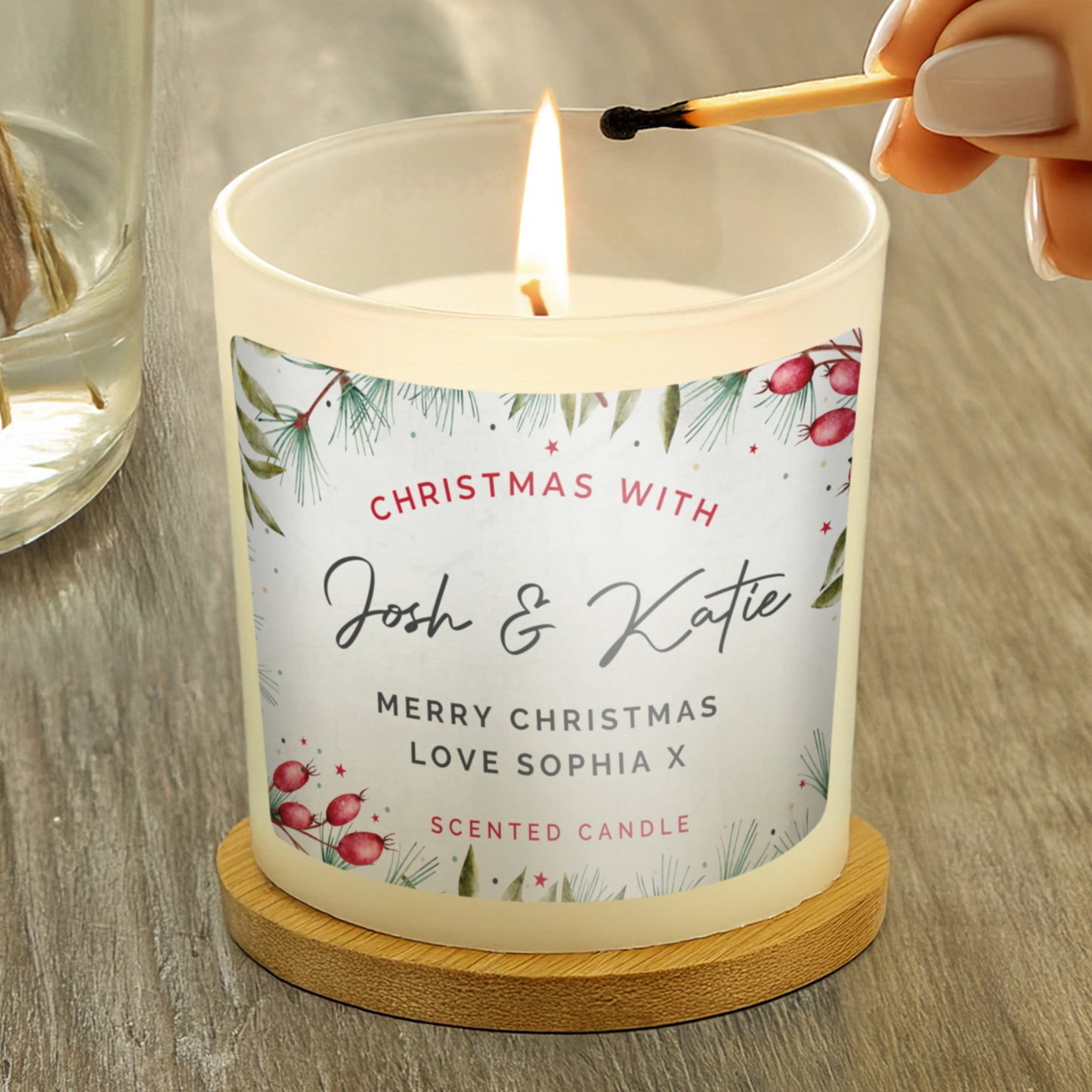 Personalised Christmas With... Scented Jar Candle - MK&JD Gifts