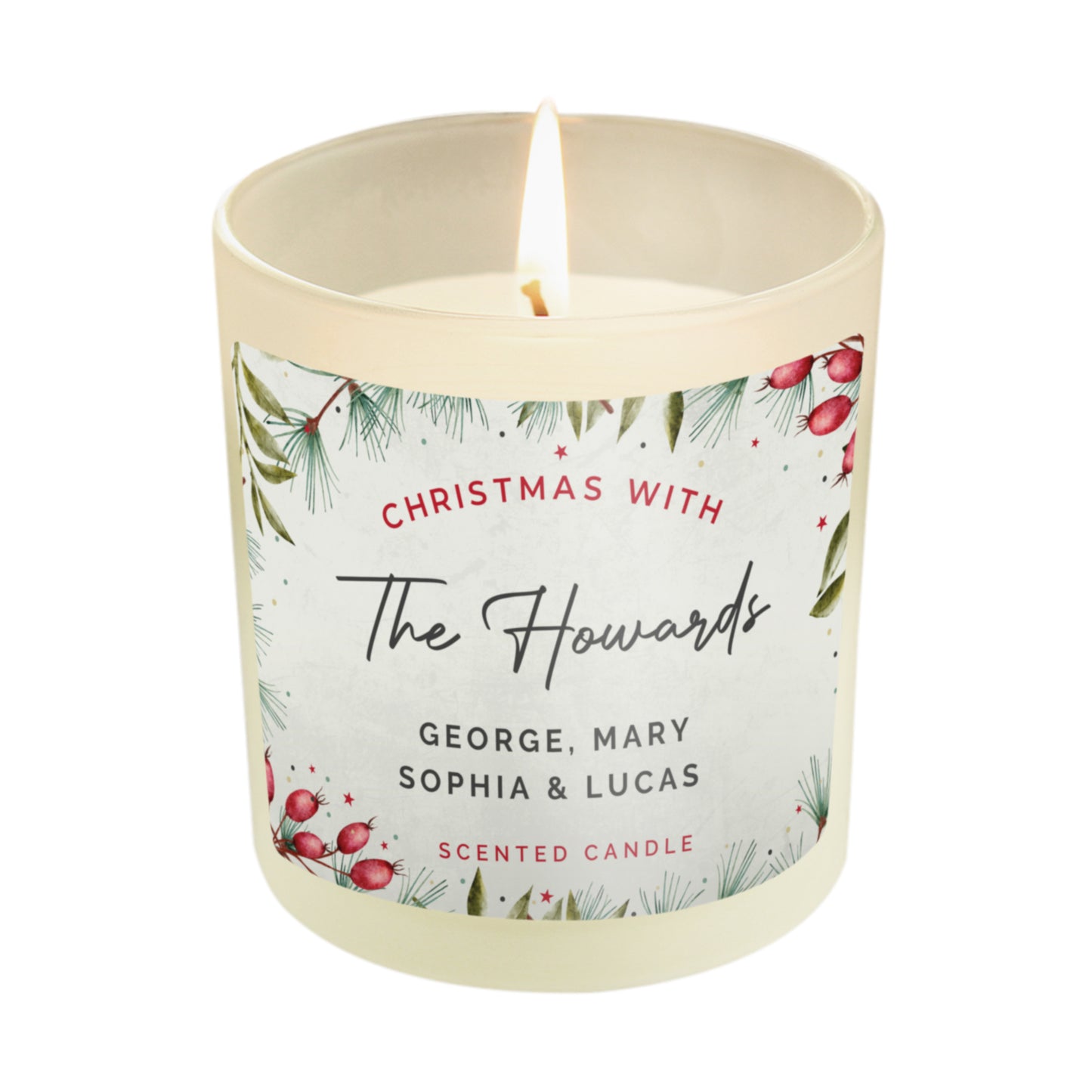 Personalised Christmas With... Scented Jar Candle - MK&JD Gifts