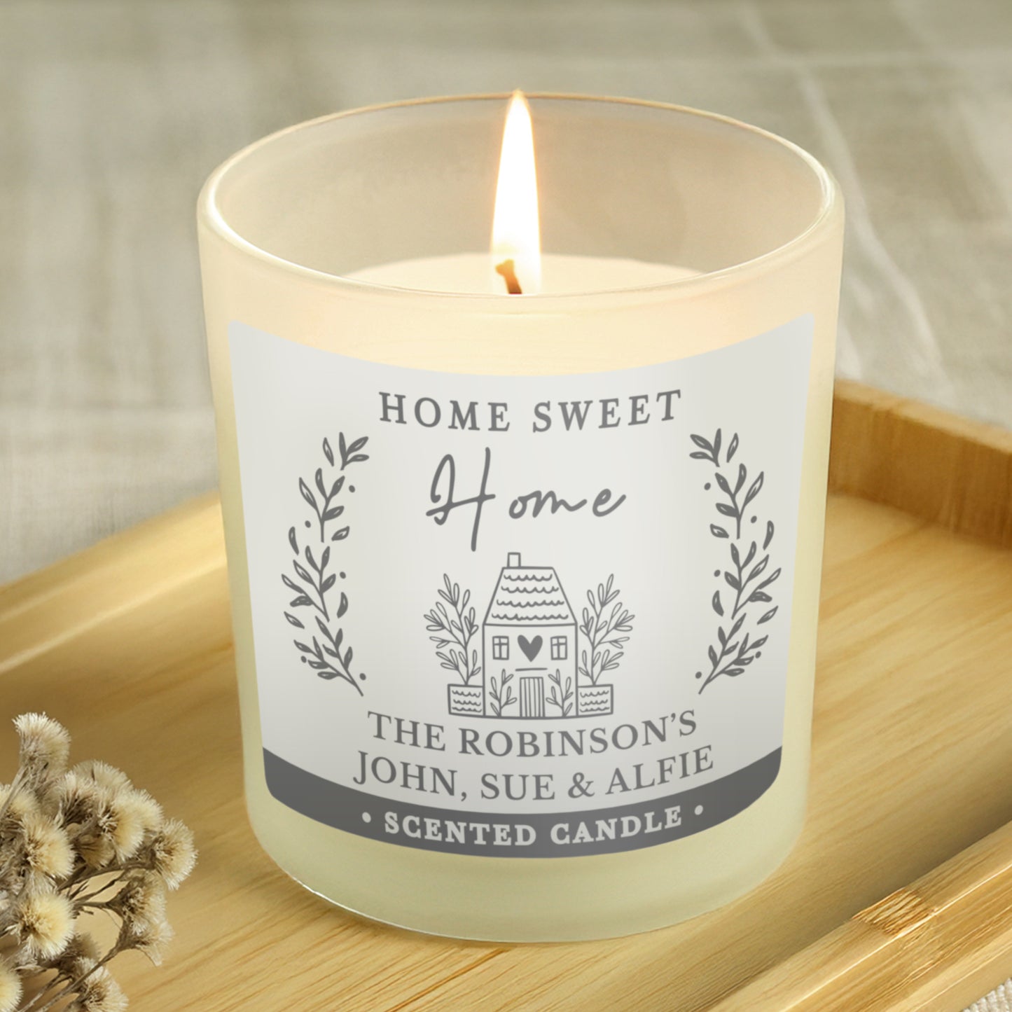 Personalised HOME Scented Jar Candle - MK&JD Gifts