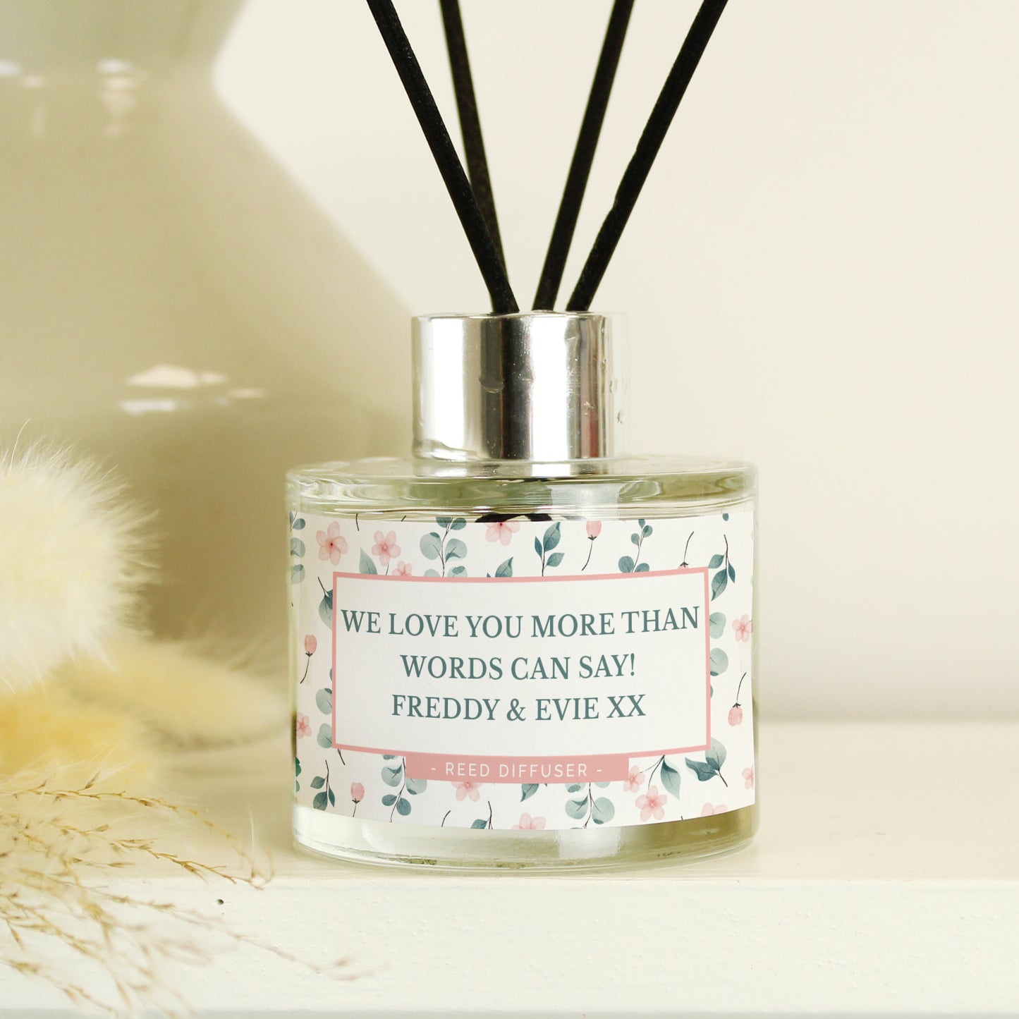 Personalised Floral Reed Diffuser - MK&JD Gifts