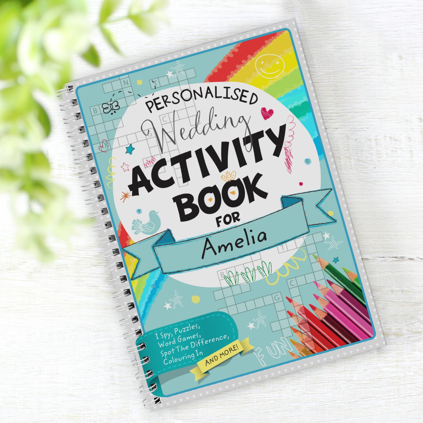 Personalised A5 Wedding Activity & Colouring Book - MK&JD Gifts