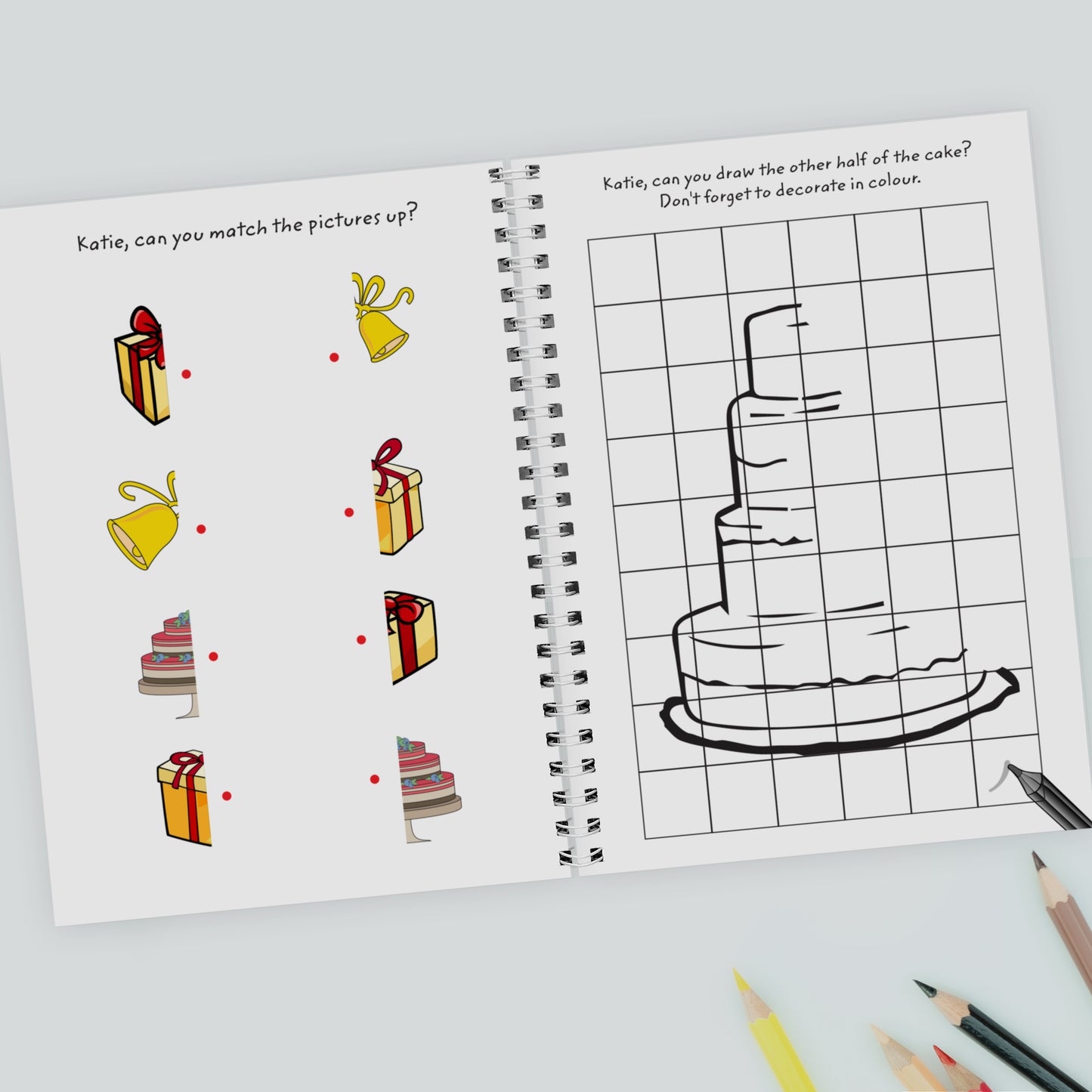 Personalised A5 Wedding Activity & Colouring Book - MK&JD Gifts