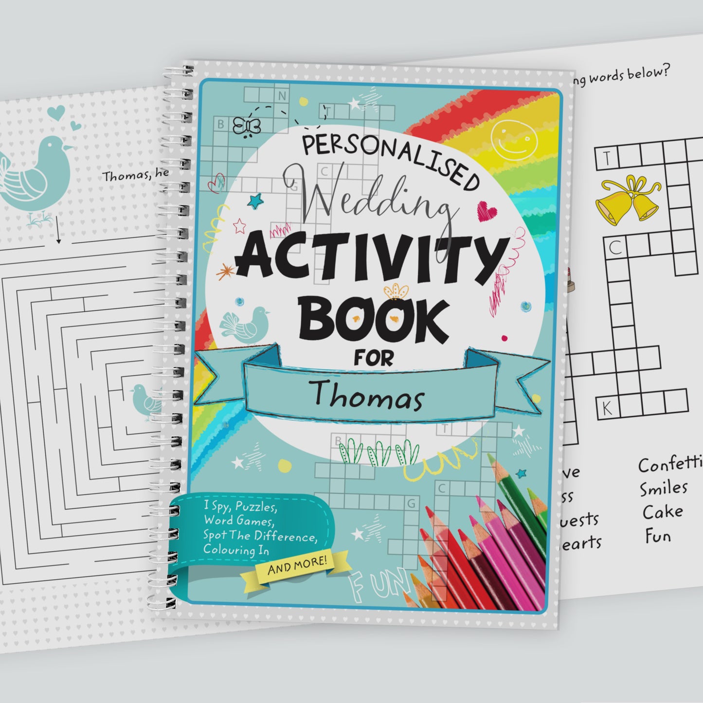 Personalised A5 Wedding Activity & Colouring Book - MK&JD Gifts