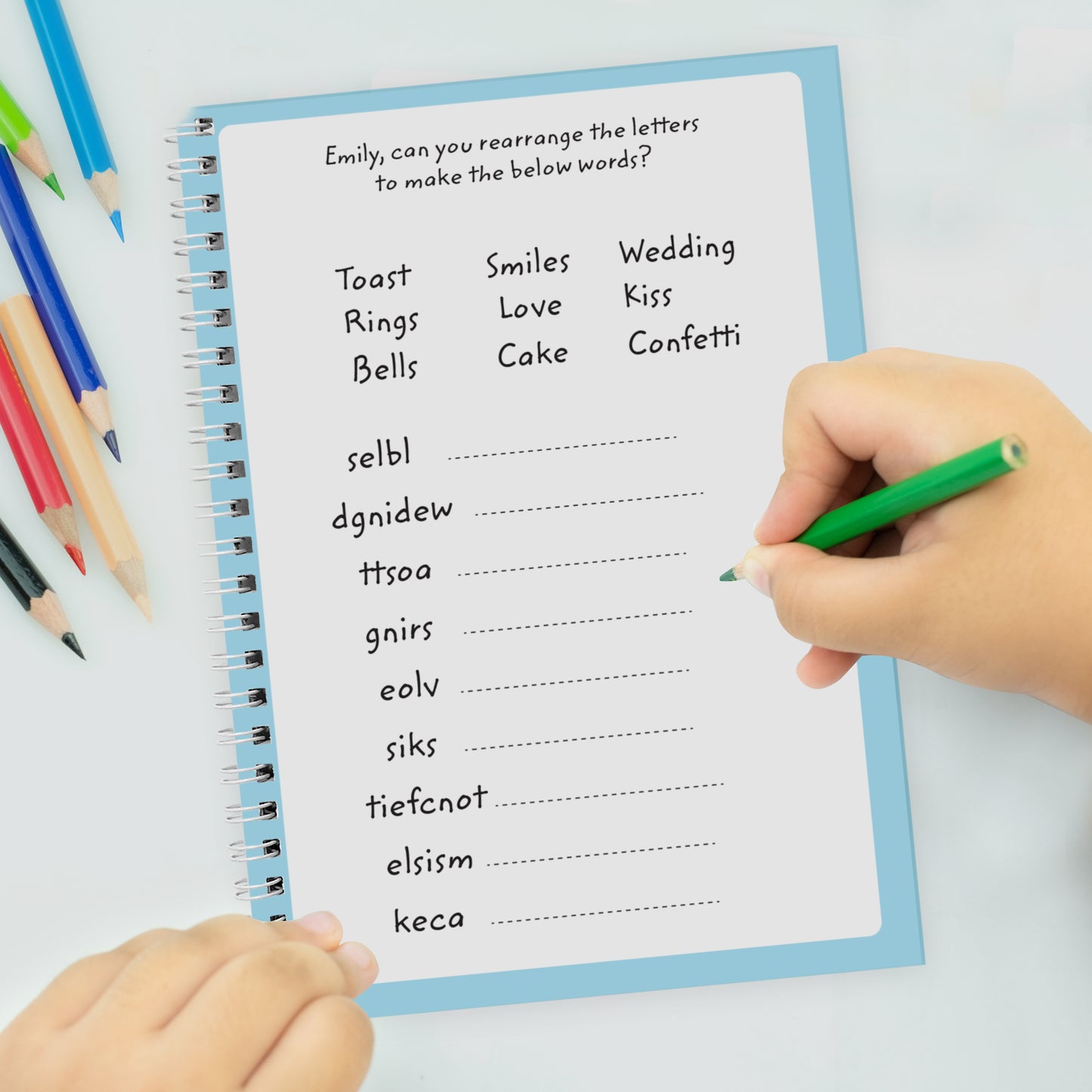 Personalised A5 Wedding Activity & Colouring Book - MK&JD Gifts