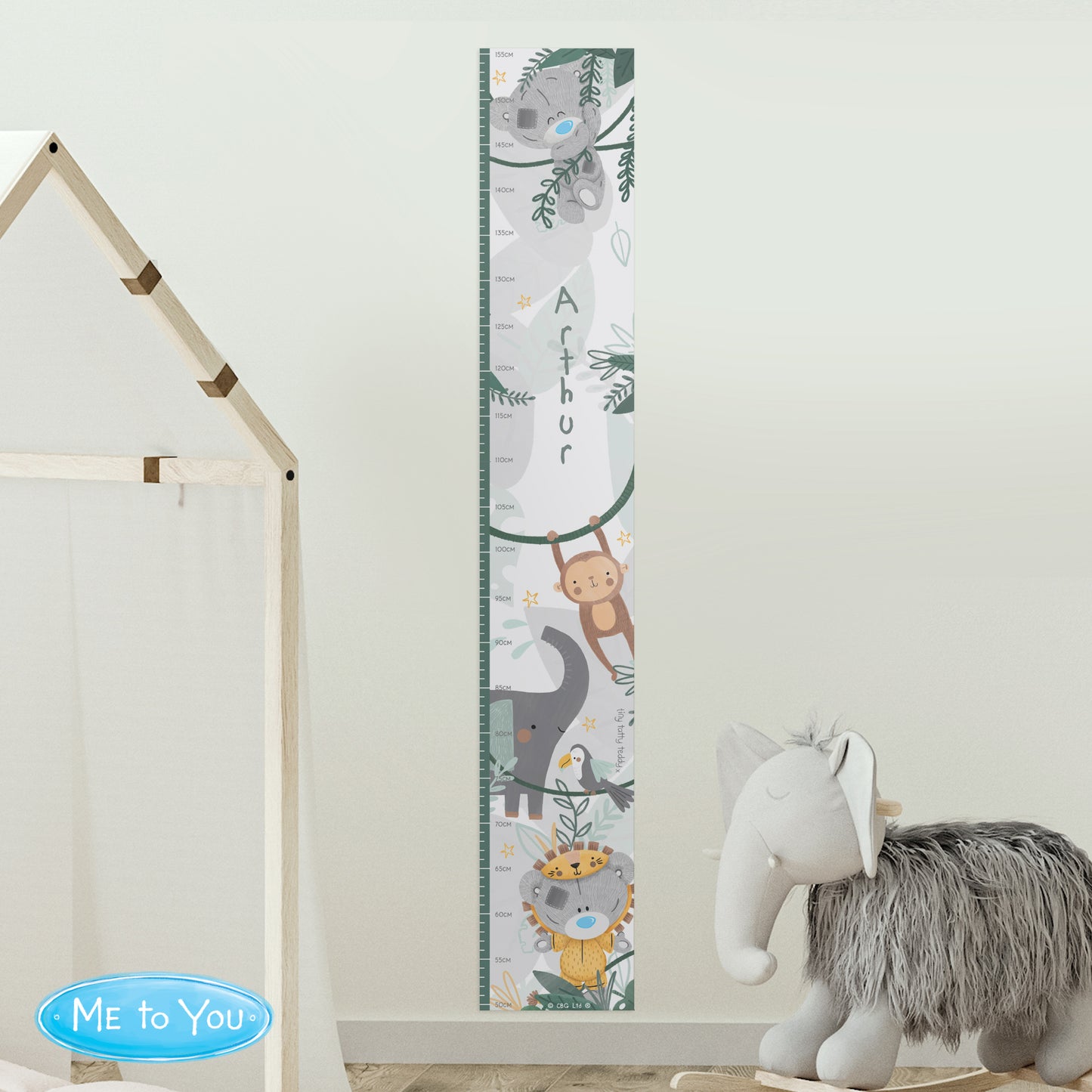 Personalised Tiny Tatty Teddy Wild One Height Chart - MK&JD Gifts