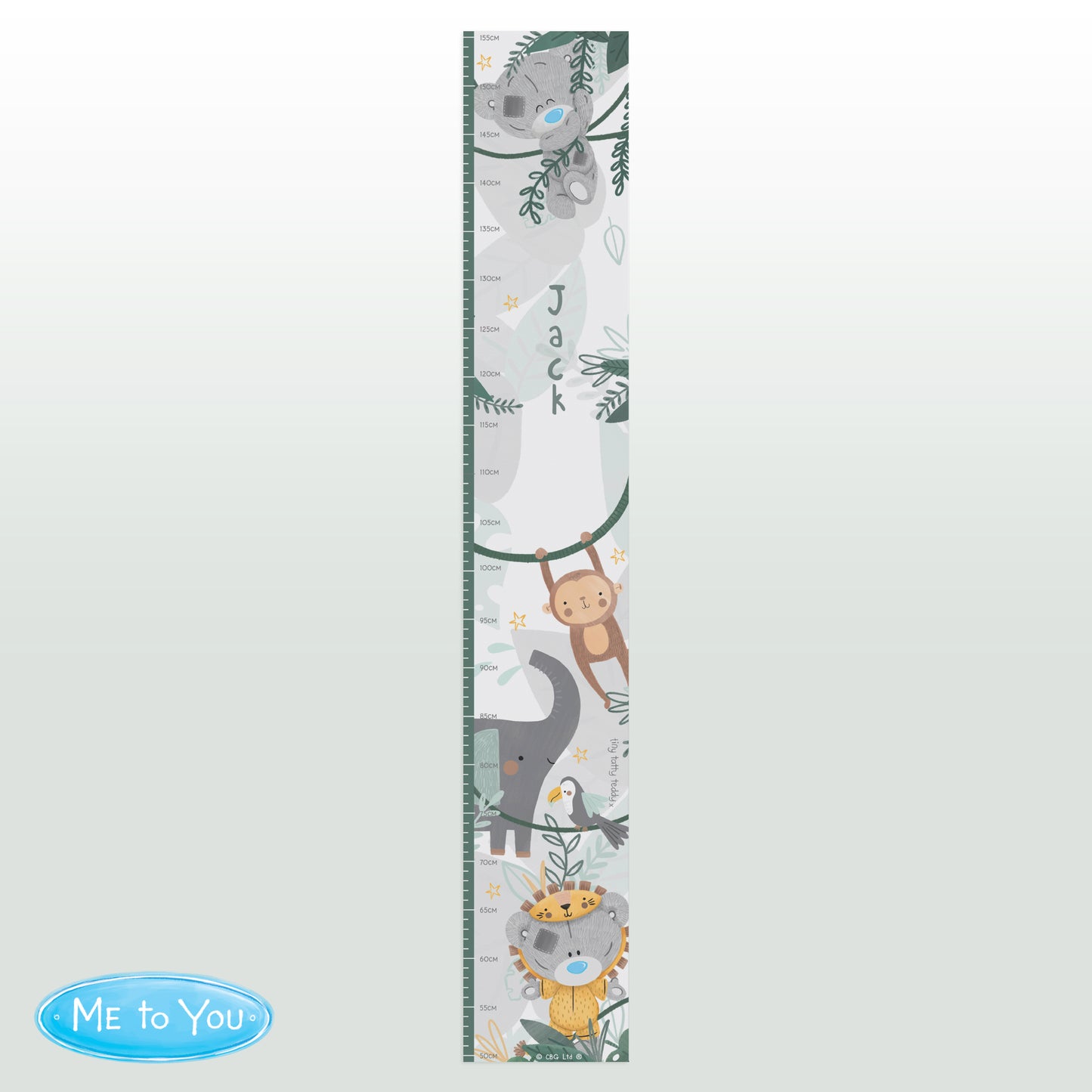 Personalised Tiny Tatty Teddy Wild One Height Chart - MK&JD Gifts