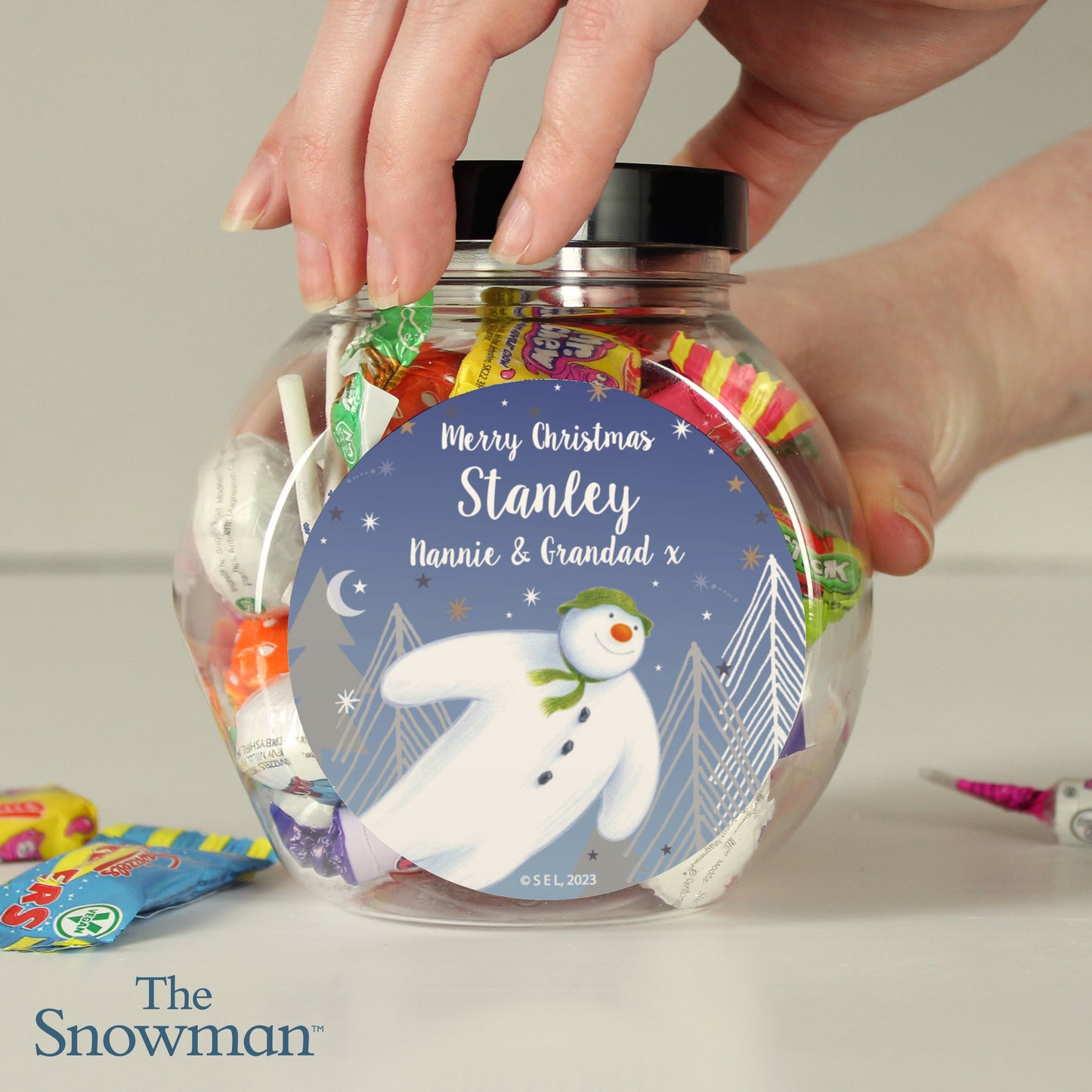 Personalised The Snowman Magical Adventure Sweet Jar - MK&JD Gifts