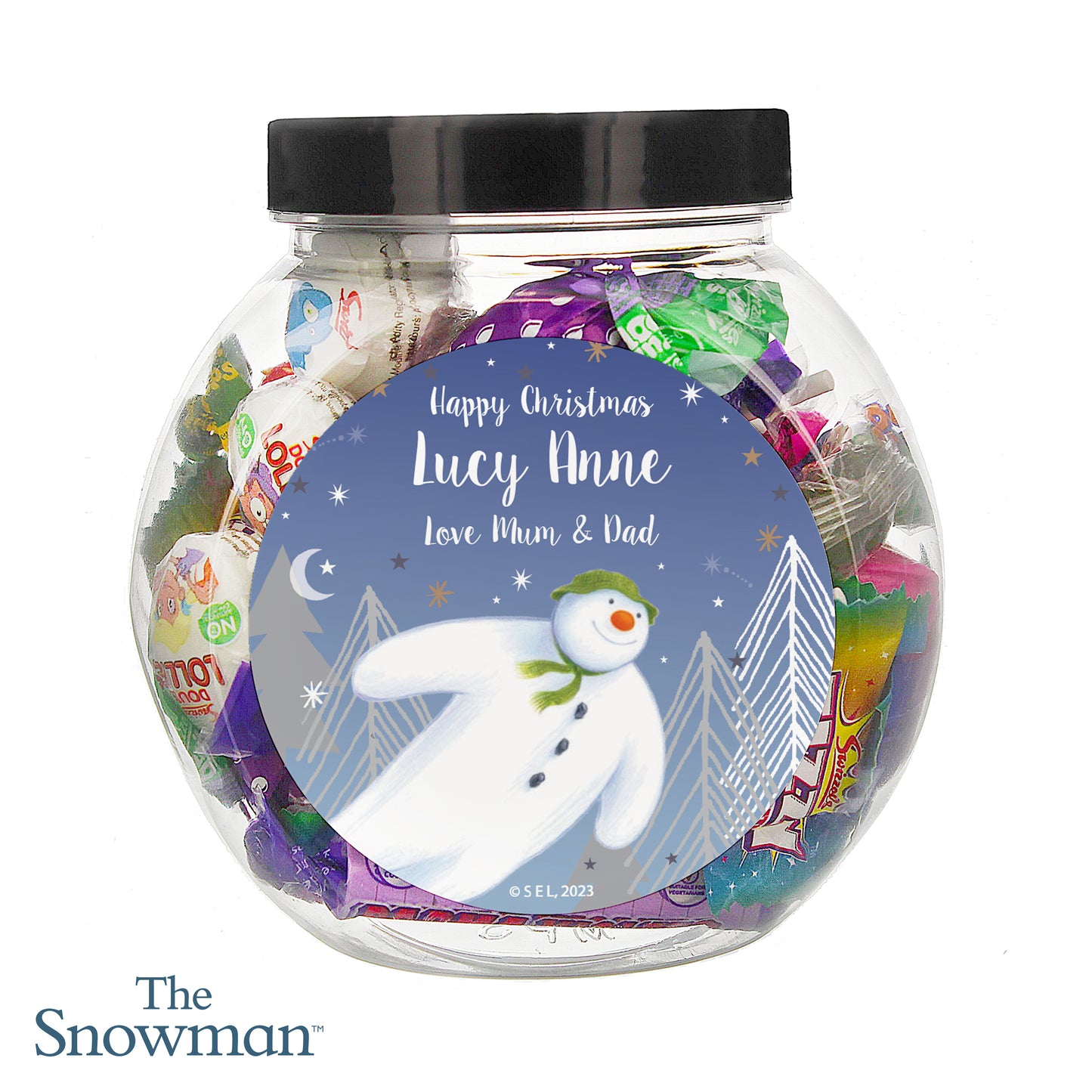 Personalised The Snowman Magical Adventure Sweet Jar - MK&JD Gifts