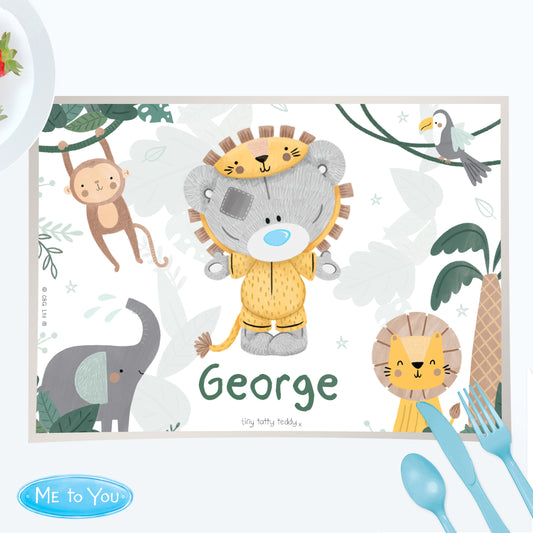 Personalised Tiny Tatty Teddy Jungle Animals Placemat - MK&JD Gifts