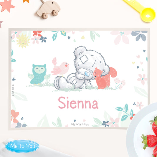 Personalised Tiny Tatty Teddy Woodland Animal Placemat - MK&JD Gifts