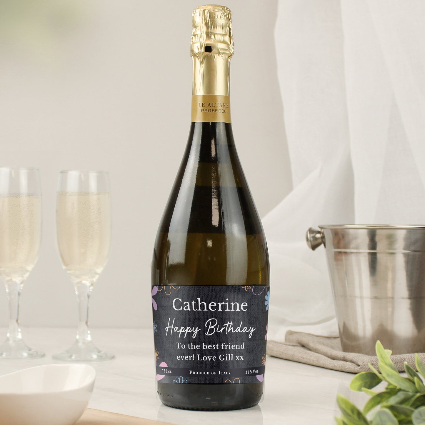 Personalised Daisy Prosecco - MK&JD Gifts