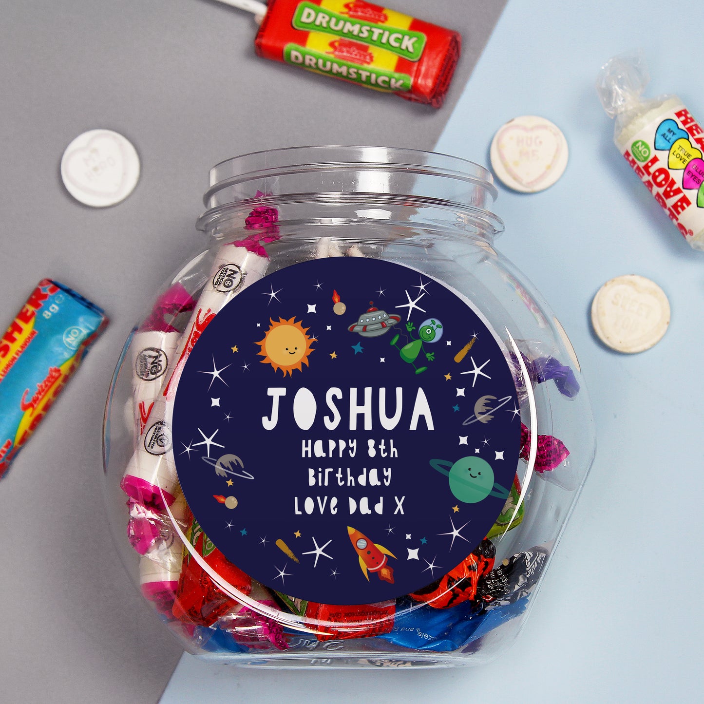 Personalised Space Sweet Jar - MK&JD Gifts