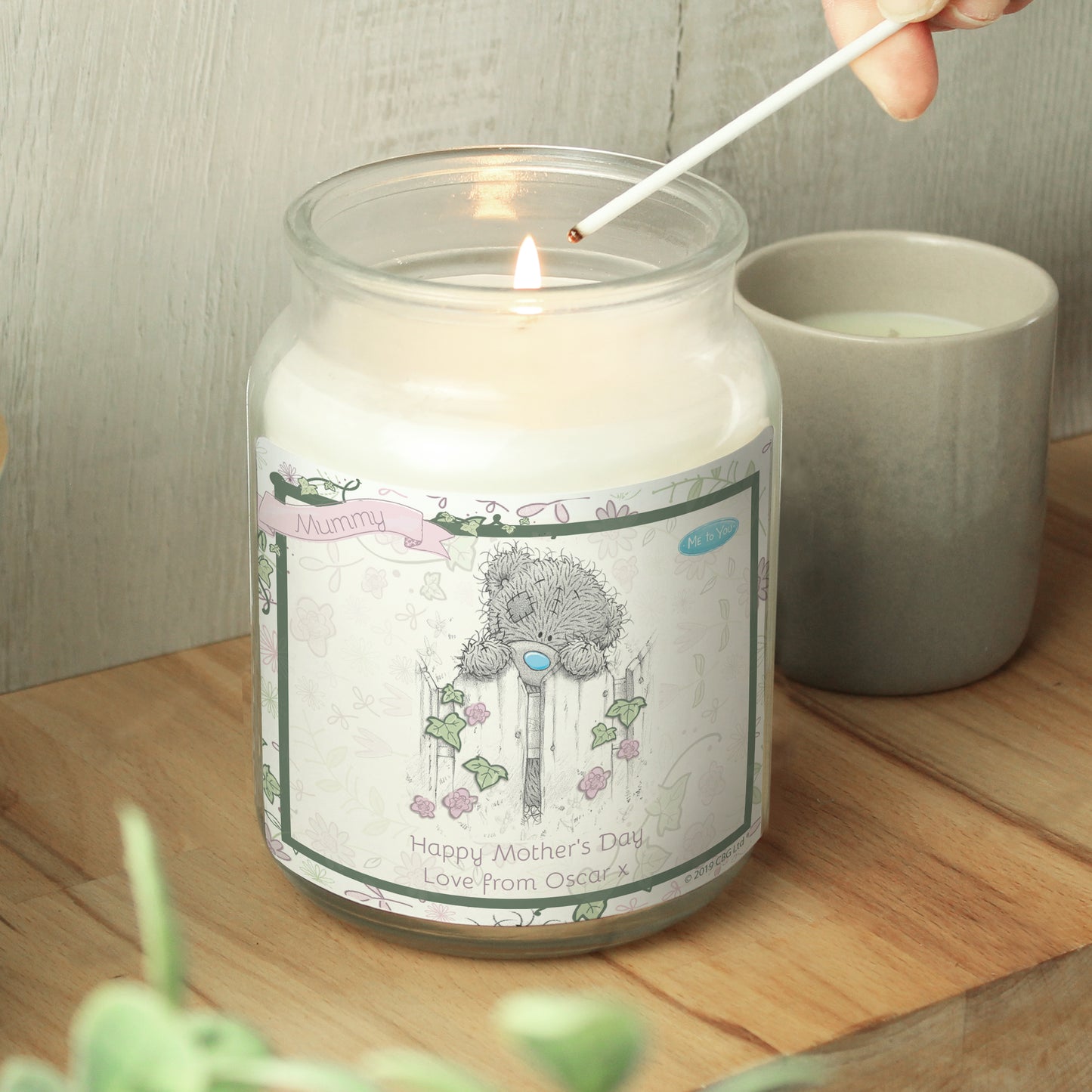 Personalised Me to You Secret Garden Large Candle Jar - MK&JD Gifts