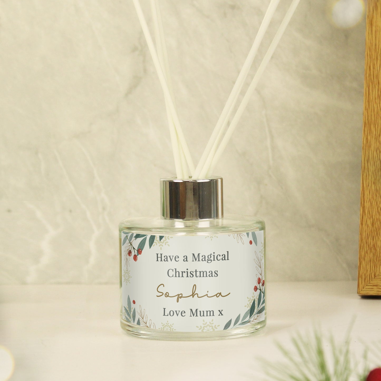 Personalised Christmas Foliage Diffuser - MK&JD Gifts