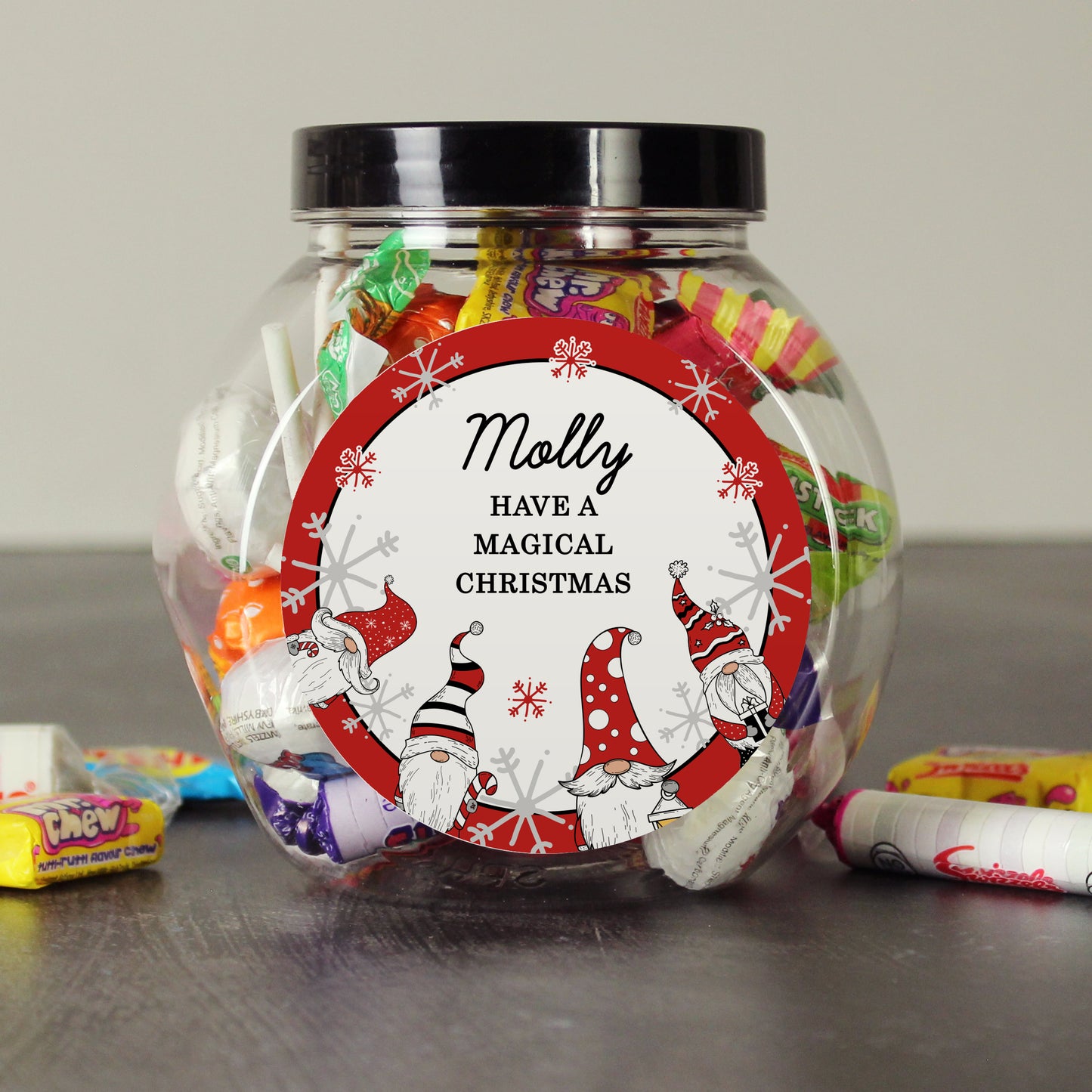 Personalised Gonk Christmas Sweet Jar - MK&JD Gifts