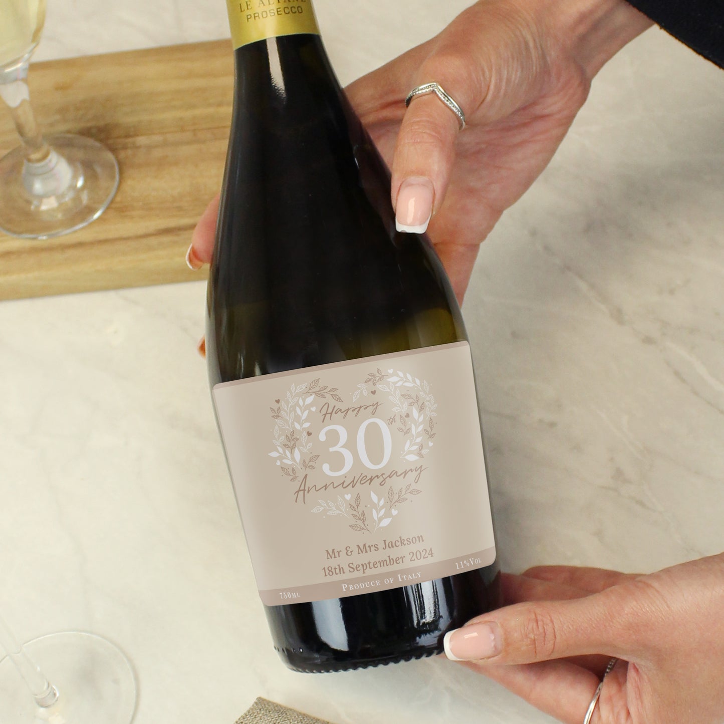 Personalised 30th Pearl Wedding Anniversary Prosecco - MK&JD Gifts