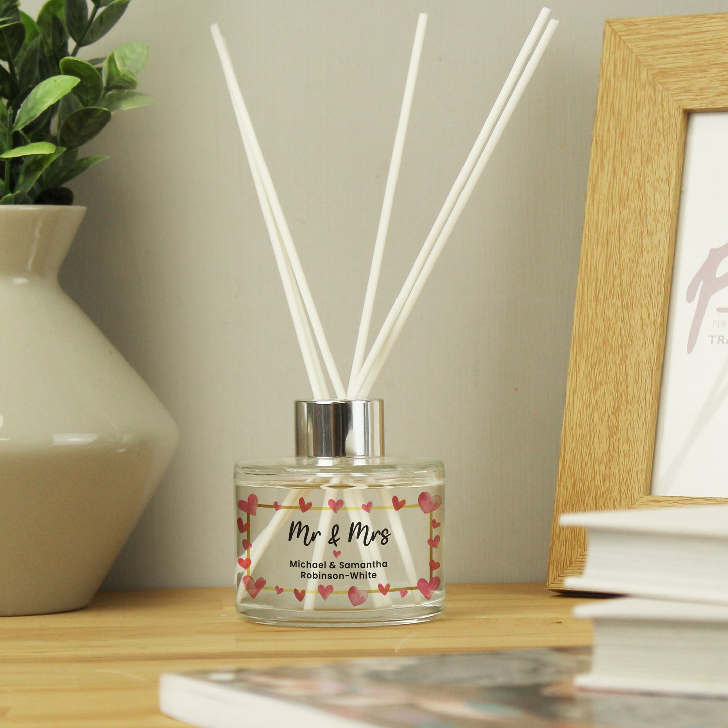 Personalised Hearts Diffuser - MK&JD Gifts