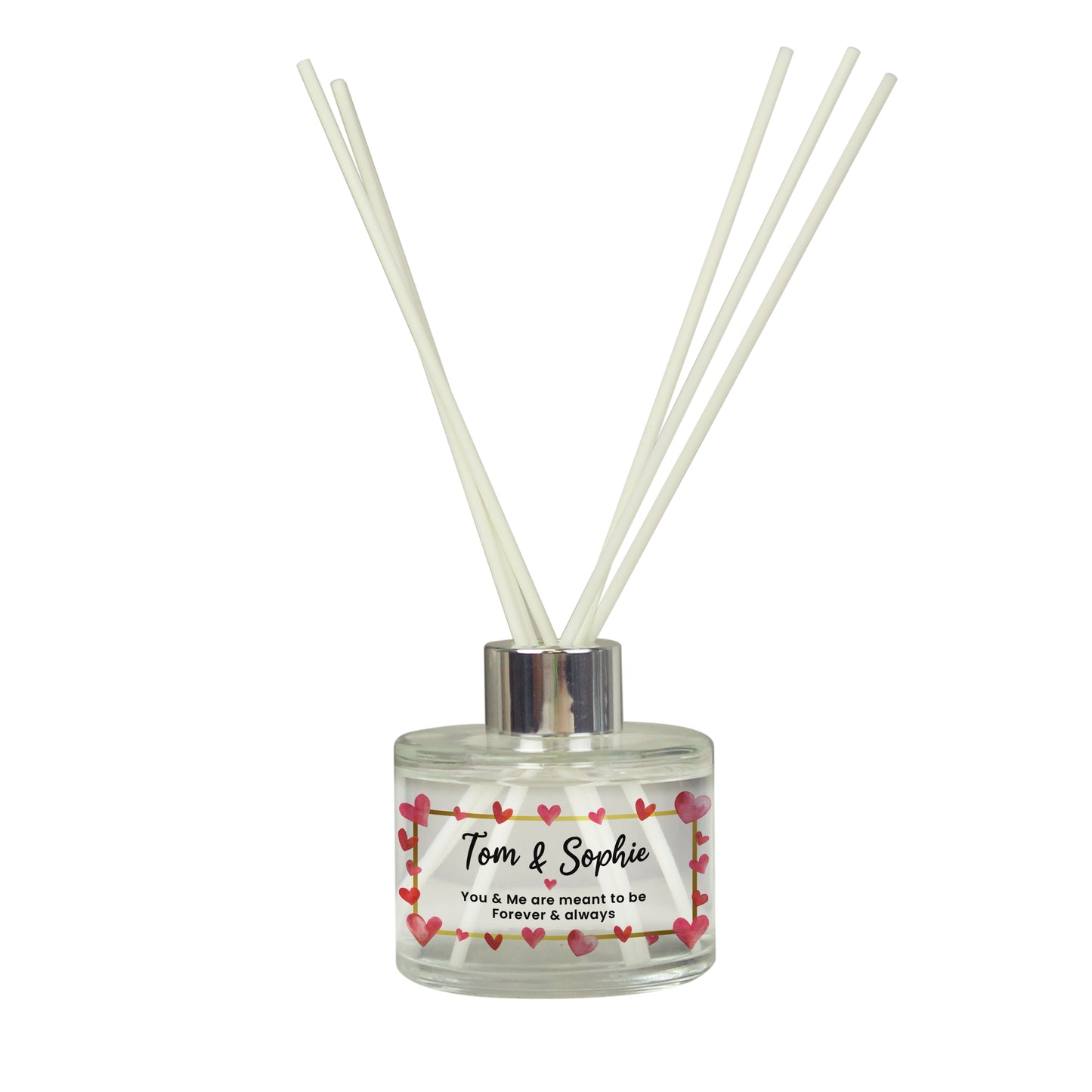 Personalised Hearts Diffuser - MK&JD Gifts