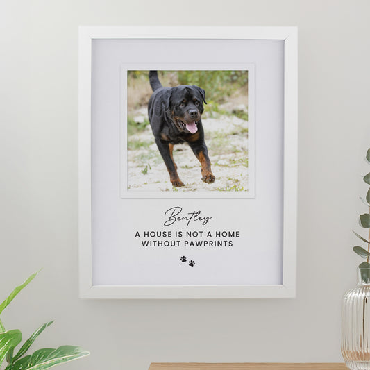Personalised Pet Photo Upload White Framed Print - MK&JD Gifts