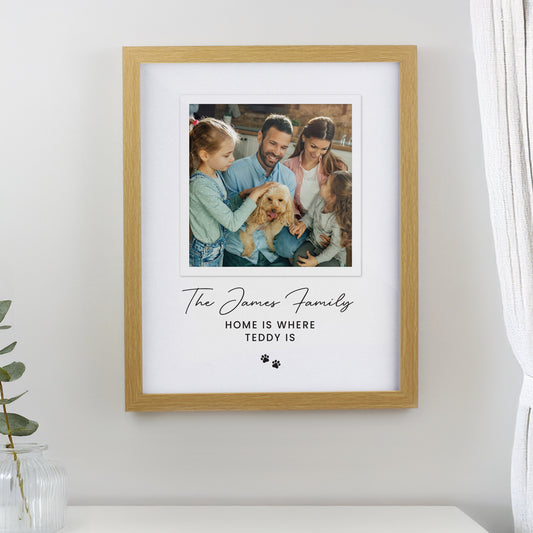 Personalised Pet Photo Upload Oak Framed Print - MK&JD Gifts