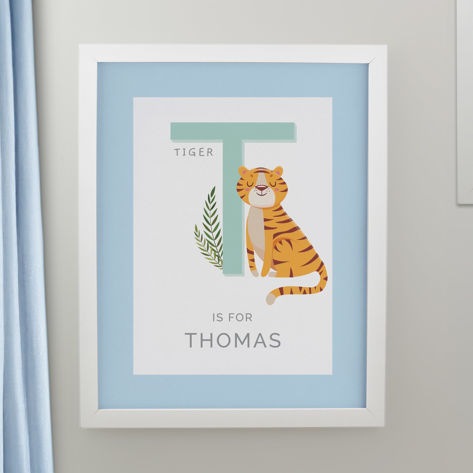 Personalised Animal Alphabet White Poster Frame - MK&JD Gifts