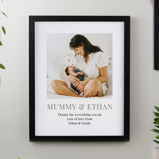 Personalised Square Photo Upload Black Poster Frame - MK&JD Gifts